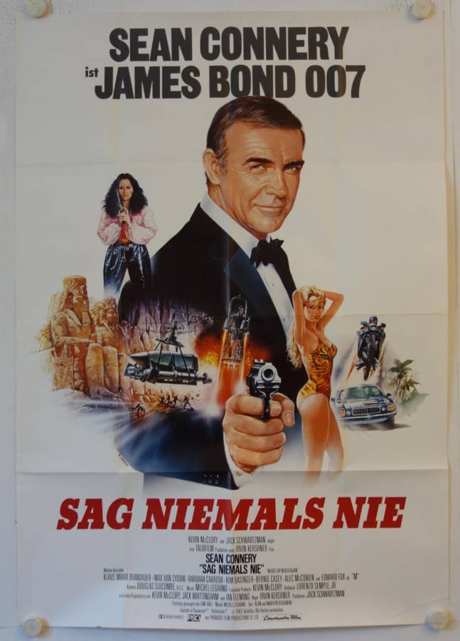 Never say never again original release german double-panel movie poster